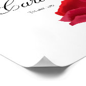 Poster Douche nuptiale Red Rose Cadeaux et cartes (Coin)