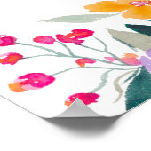 Poster Douche nuptiale rose gras (Coin)