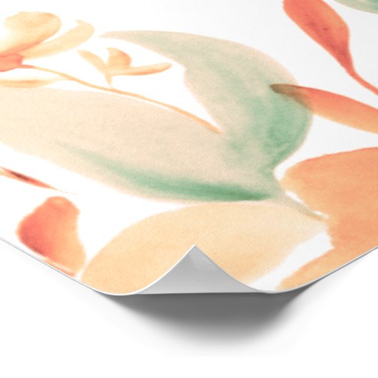 Poster Douche nuptiale rose gras (Coin)