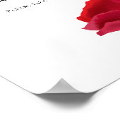 Poster Douche nuptiale rose rouge Faveurs (Coin)