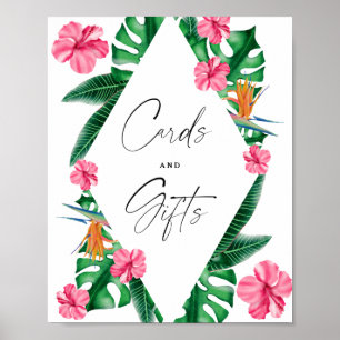 Poster Douche nuptiale - tropicale - Cartes et Cadeaux