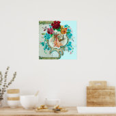 POSTER DOUCHE POUR FILLE BÉBÉ STORK (Cuisine)