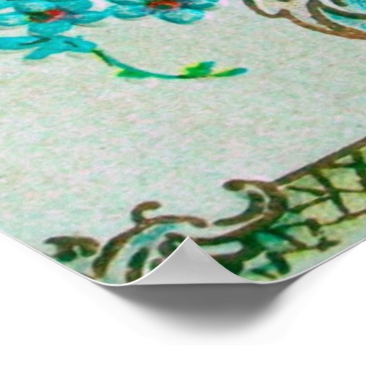 POSTER DOUCHE POUR FILLE BÉBÉ STORK (Coin)