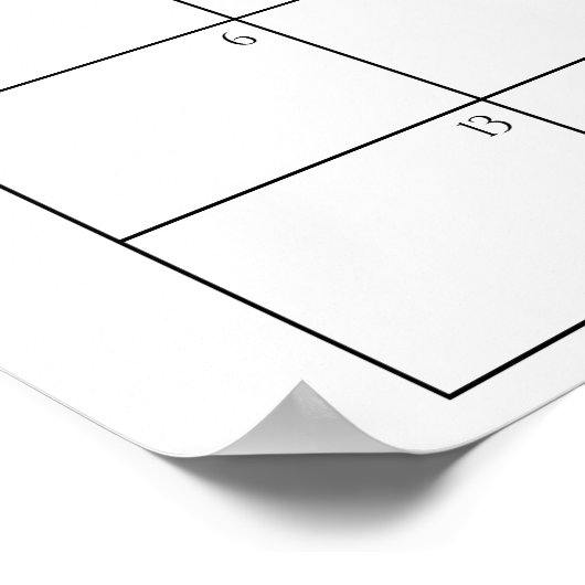 Poster Douche rose Douche Devis Date d'échéance Calendrie (Coin)