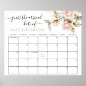 Poster Douche rose Douche Devis Date d'échéance Calendrie (Devant)