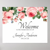 Poster Douche rose rougeâtre (Devant)