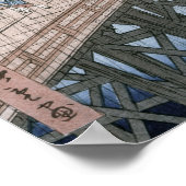 Poster Douche soudaine sur le pont Shin-Ohashi et (Coin)