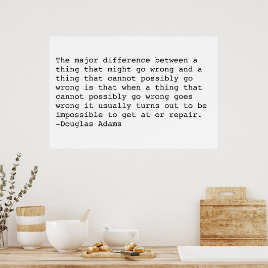 Poster Douglas Adams (Cuisine)