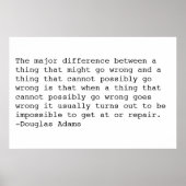 Poster Douglas Adams (Devant)