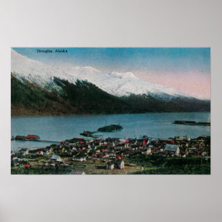 Poster Douglas, Alaska Town ViewDouglas, AK