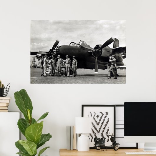 Poster Douglas B-26K Invader (Bureau à domicile)