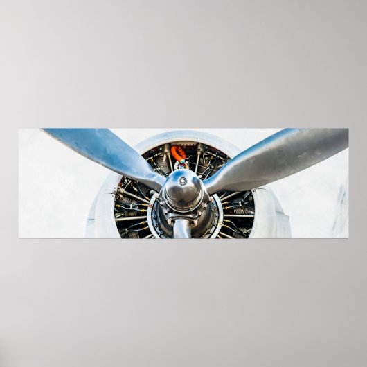 Poster Douglas DC-3 Aircraft. Hélice (Devant)