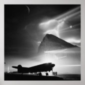 Poster Douglas DC-3 du BOAC à Gibraltar (c1940) (Devant)
