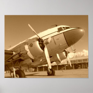Poster Douglas DC-3/plan rapproché de C-47