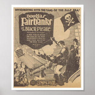 Poster Douglas Fairbanks Billie Dove Black Pirate 1926