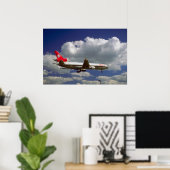 Poster Douglas MD-11 sur l'approche finale (Bureau à domicile)