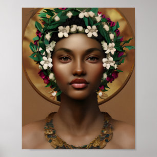 Poster Douleur au pouvoir Reine afro-américaine