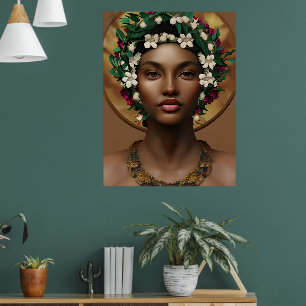 Poster Douleur au pouvoir   Reine afro-américaine