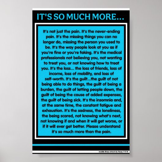 POSTER DOULEUR... C'EST BIEN PLUS... (Devant)