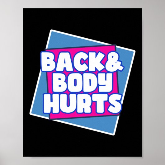 Poster Douleur du corps arrière (Devant)