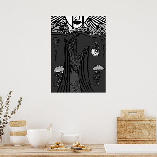 Poster Douleur foncée (Cuisine)