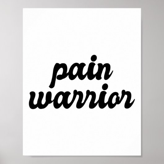 Poster Douleur Guerrier Crps Mois de sensibilisation Mala (Devant)