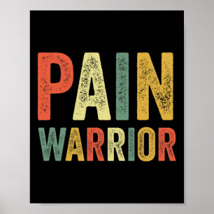 Poster Douleur Guerrier Crps Mois de sensibilisation Mala