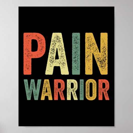 Poster Douleur Guerrier Crps Mois de sensibilisation Mala (Devant)