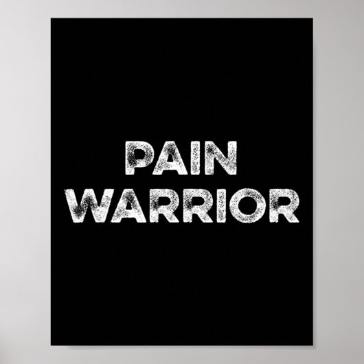 Poster Douleur Guerrier Crps Mois de sensibilisation Port (Devant)