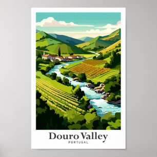 Poster Douro Valley Portugal Portrait Vintage voyage