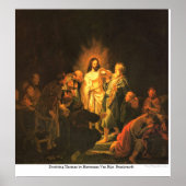 Poster Douter de Thomas par Harmensz Van Rijn Rembrandt (Devant)
