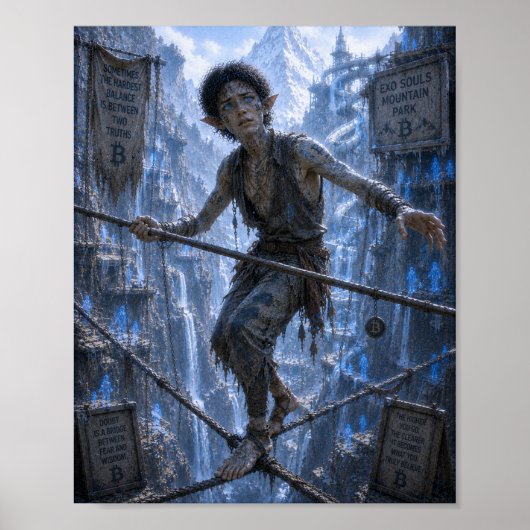 Poster Doutes / Funambule / Montagnes (Devant)