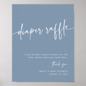 Poster Douteuse Bleue Raffle Signal Garçon Moderne Minima (Devant)