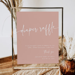 Poster Douteuse Pink Diaper Raffle Signal Girl Moderne Mi