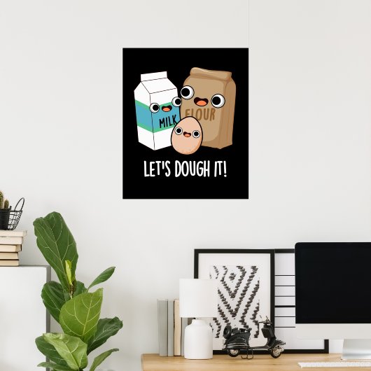 Poster Doutons-le Douteux Baking Pun Dark BG (Bureau à domicile)