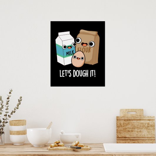 Poster Doutons-le Douteux Baking Pun Dark BG (Cuisine)