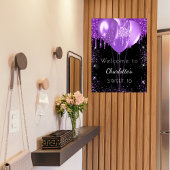 Poster Doux 16 ballons de bienvenue en parties scintillan