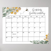 Poster Doux comme peut Bee Eucalyptus Douche Date d'échéa (Devant)