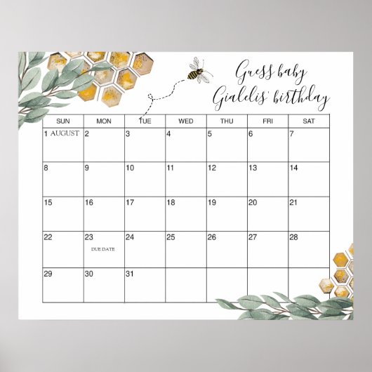 Poster Doux comme peut Bee Eucalyptus Douche Date d'échéa (Devant)