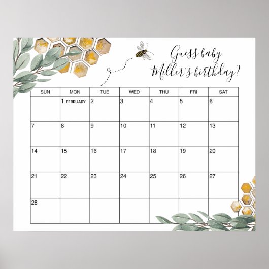 Poster Doux comme peut Bee Eucalyptus Douche Date d'échéa (Devant)