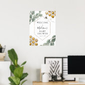Poster Doux comme peut l'être une abeille Eucalyptus Bien (Bureau à domicile)