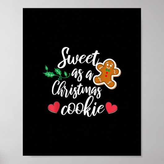 Poster Doux comme un biscuit de Noël - Biscuit, Noël (Devant)