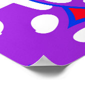 Poster Doux mignon floral sans couture motif en blanc, ro (Coin)