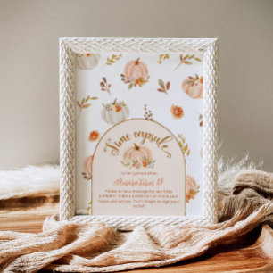Poster Doux petit citrouille temps capsule anniversaire