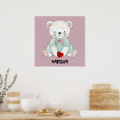 Poster Doux petit ours en peluche (Cuisine)