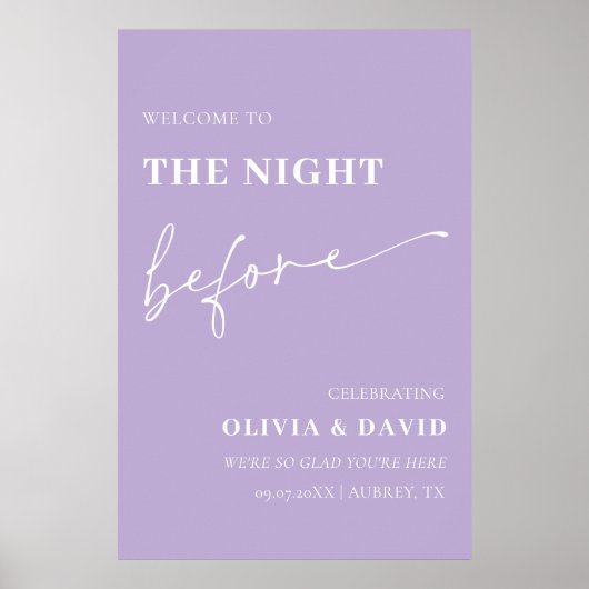 Poster Doux Violet La Nuit Avant La Répétition (Devant)