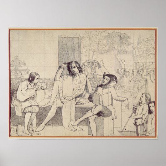 Poster Douzième nuit, c.1850 (Devant)