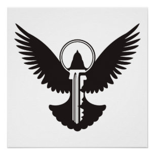 Poster Dove avec clé