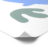 Poster Dove avec Fleurs dans le style folk | Formes moder (Coin)