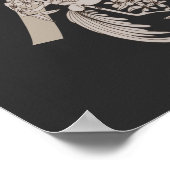 Poster Dove Elegant Monogram Initial P Personnalisé (Coin)